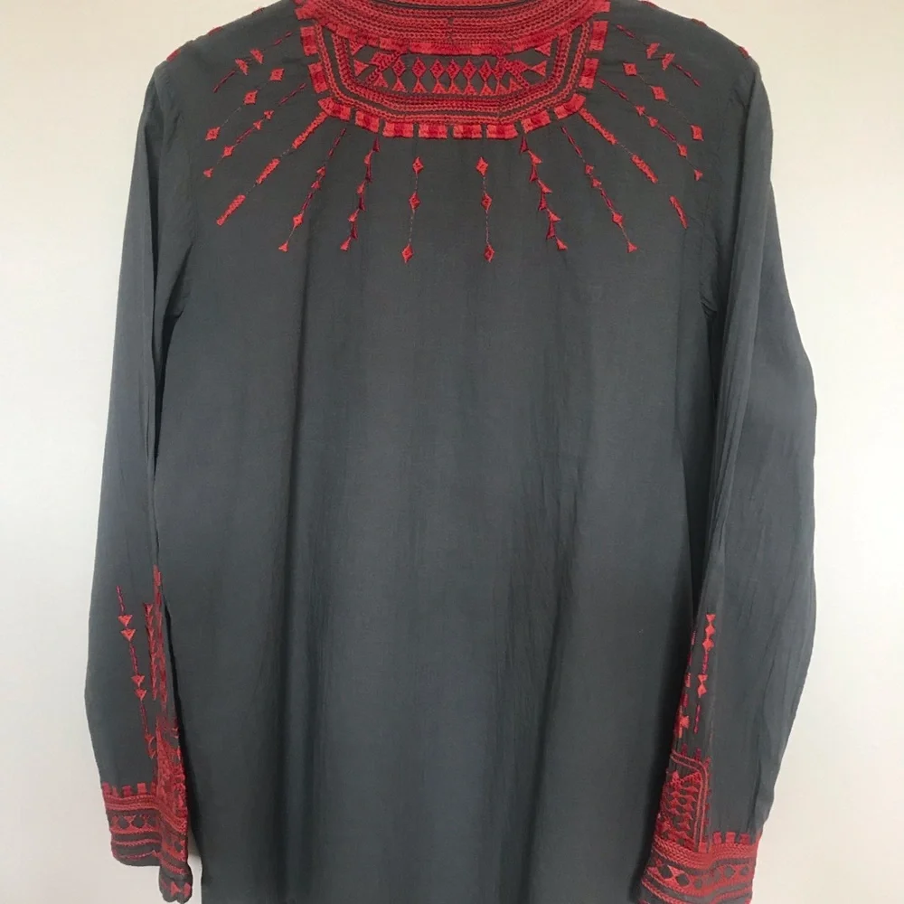 🎉HOST PICK🎉 Johnny Was Biya Button Front Gauze Tunic - Picture 4 of 6
